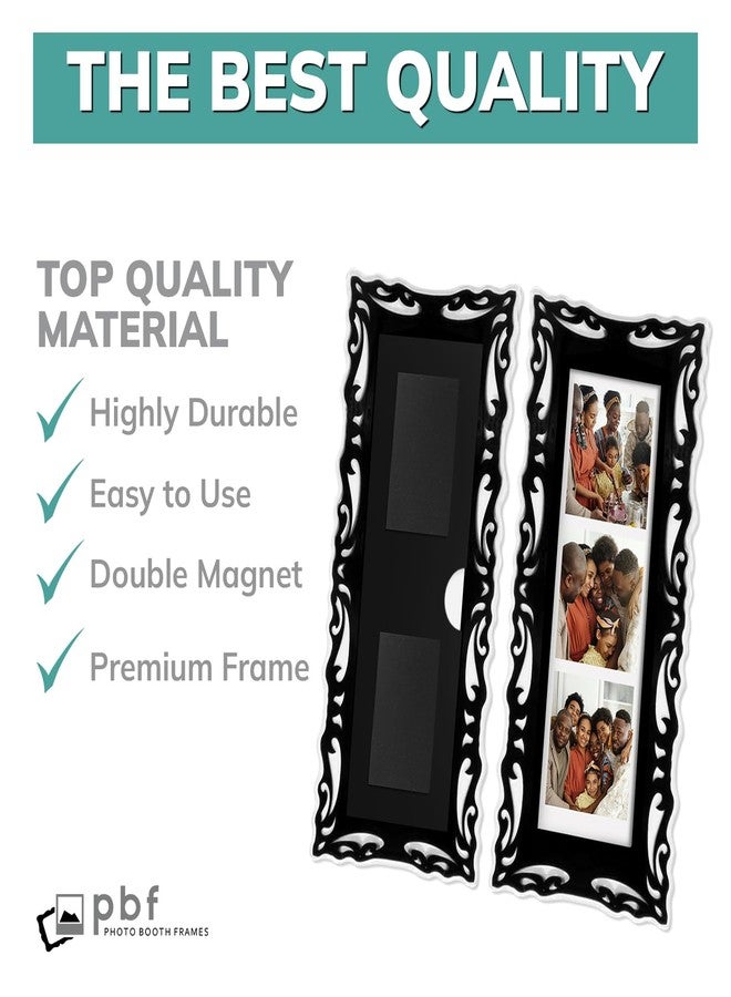 pbf PHOTO BOOTH FRAMES pbf Magnetic Photo Booth Frames for 2x6 Photo Strips | Magnetic Picture Frames for Refrigerator | Fridge Picture Frame Magnets | Magnetic Photo Holders for Locker, Photo Board (Black, 24-Pack) - Image 5
